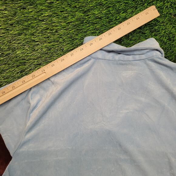 Vintage 70s Velour Chest Stripe Pullover Sweater Womens L/XL USA - Picture 9 of 11